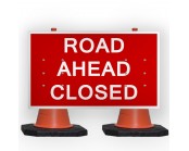 Road Ahead Closed Cone Sign